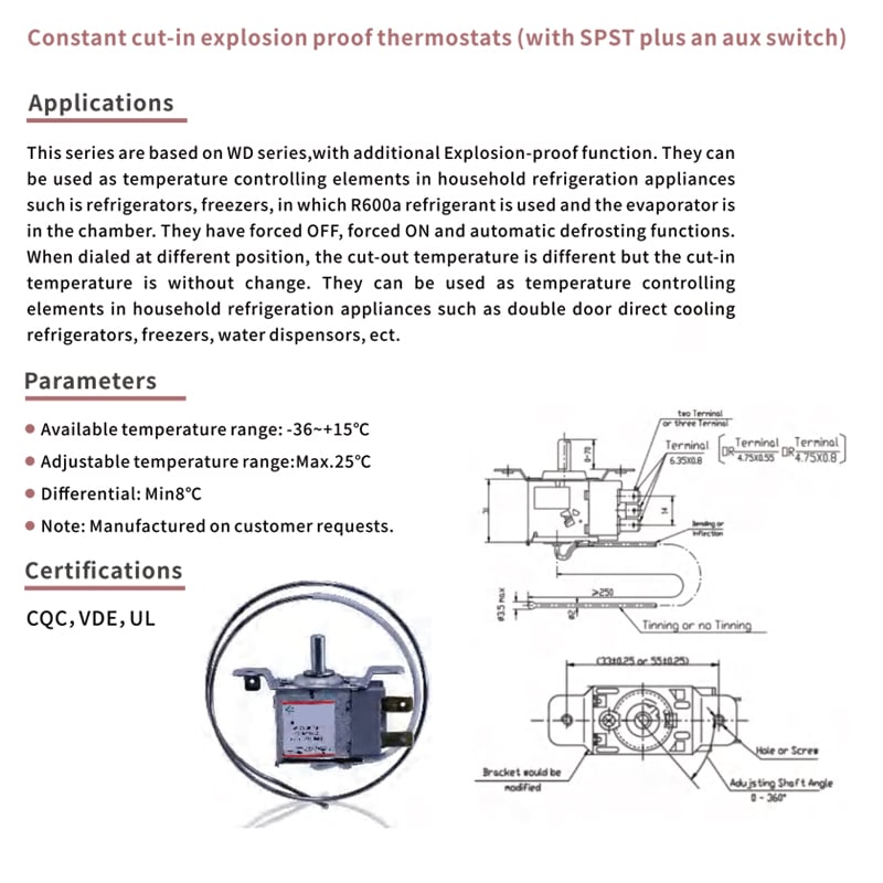 Refrigerator Thermostat Wholesale