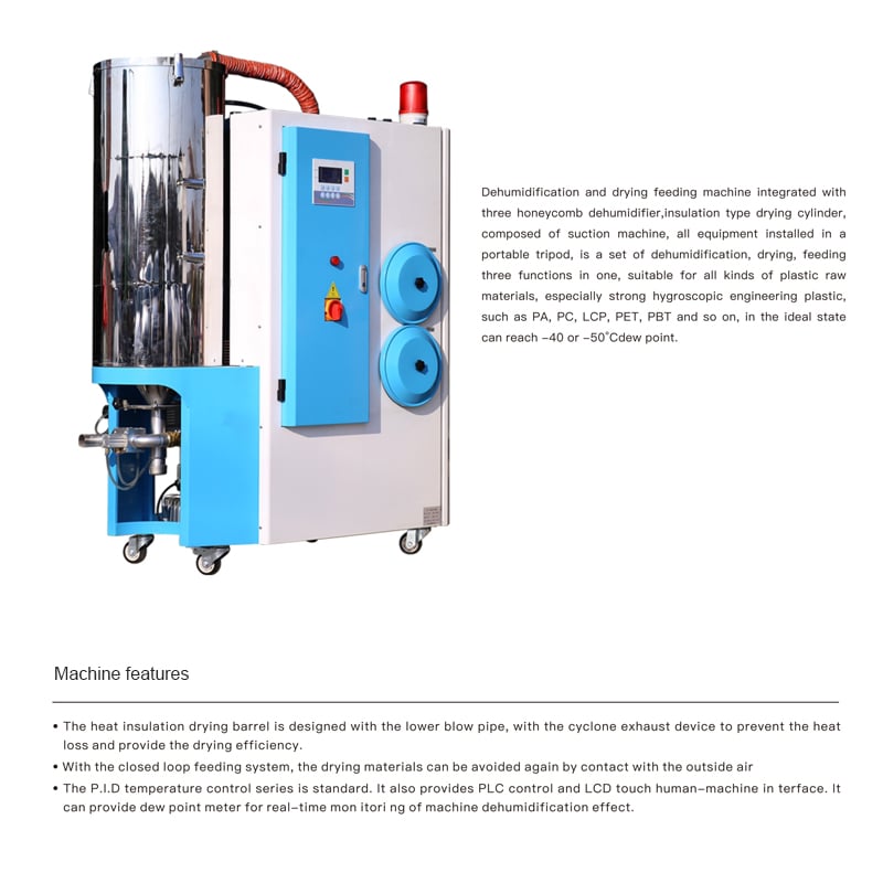 Conveying Integrated Dehumidifying Dryer (Three Machines Integrated)