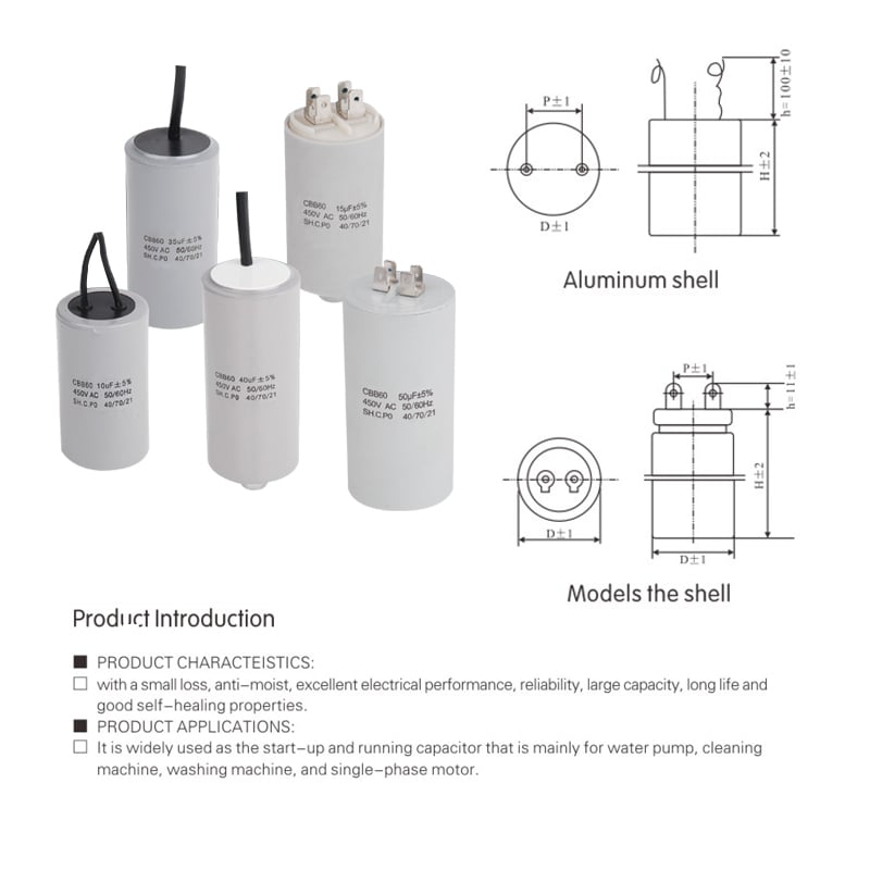 Washing Machine Capacitor CBB60 Wholesale